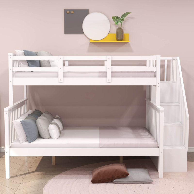 Harriet Bee Demi-Jay Kids Twin Over Full Bunk Bed | Wayfair