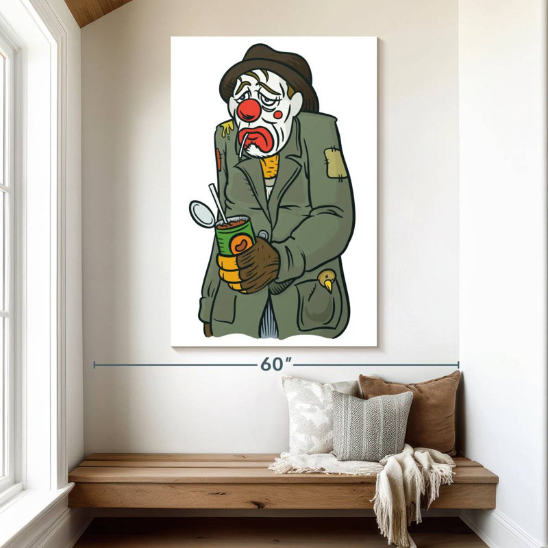 Leisha Hobo Clown, 51" H x 34" W