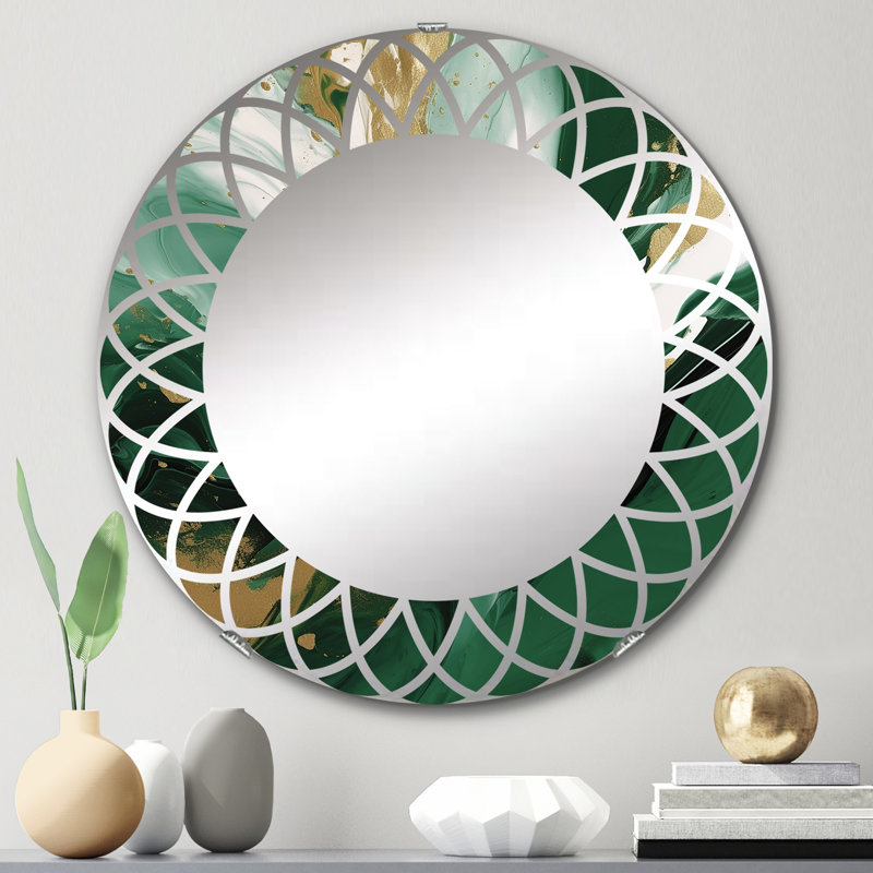 Malounta - Modern Wall Mirror Round, 24 po x 24 po
