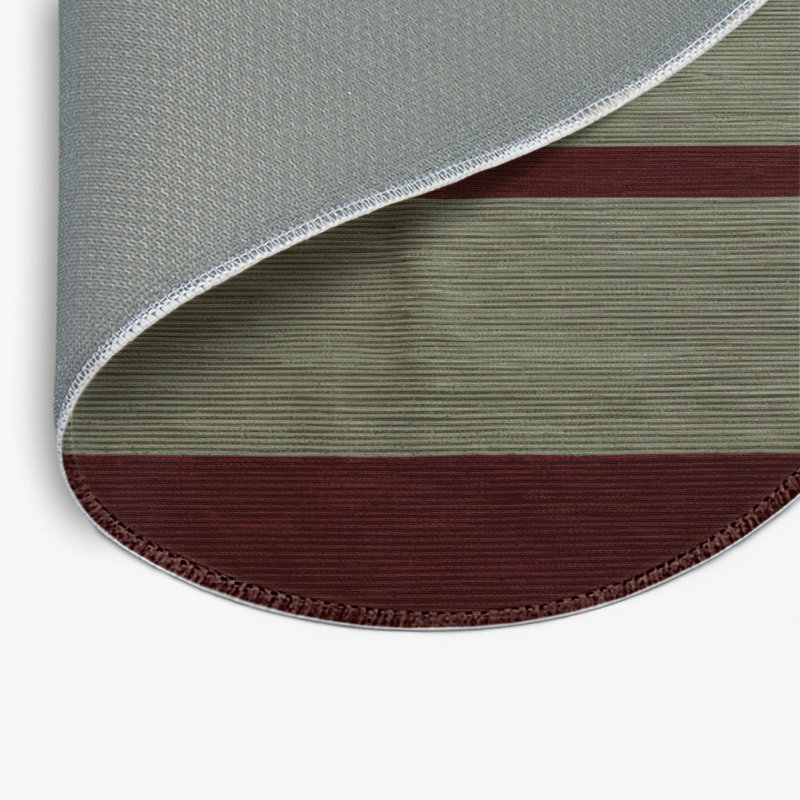 Tapis intérieur / extérieur noir HorizontalStripes, Rond 5 pi