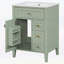 Meuble-lavabo de salle de bain avec lavabo, porte à fermeture en douceur et tiroirs, conception moderne pour les petites salles de bain-126671669