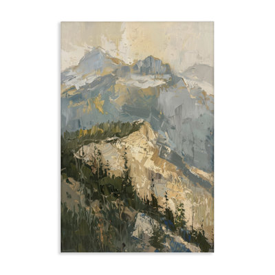 Rugged Mountains View Canvas Wall Art by Petal Prints Design bp-657_CN