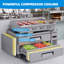 48 po 9,0 pieds cubes Réfrigérateur sous plan de travail commercial en acier inoxydable avec 2 tiroirs et 10 casseroles