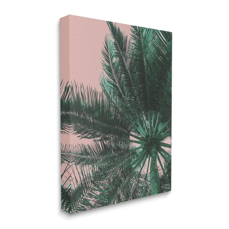 «Summer Overhead Palm Tree», art mural par Lil 'Rue, H 30 po x l 24 po x P 1,5 po