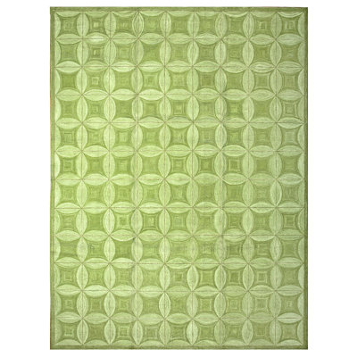 Hand Hooked Wool Geometric Area Rug