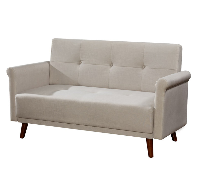Pam 60'' Upholstered Loveseat, Tan