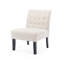 Chaise d'appoint de 2 personnes - siège en tissu beige avec design classique et fabrication stable en bois pour les chaises de patio