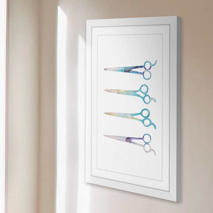 Scissors by Diana Alcala - Single Picture Frame Painting, 61cm H x 41cm W x 3.8cm D