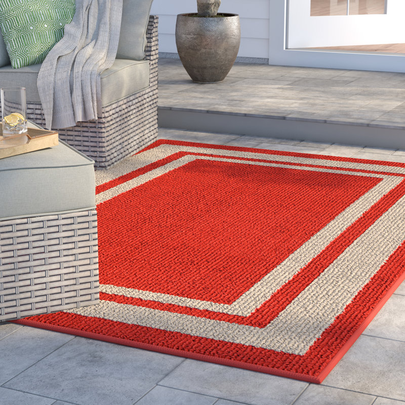 Tapis rouge touffeté Ertan, Rectangle 5 pi x 7 pi