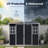 8 ft x 4 ft Outdoor Storage Shed with Two-Window and Double-Door, Plastic Shed with Floor for Gargen,Patio,Yard,Lawn(W540S00054)(W540S00073)