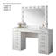 Ensemble de coiffeuse Glam Style avec armoires à tiroirs multiples et 15 ampoules, chargeur USB, parfait pour un rangement organisé et un maquillage glamour