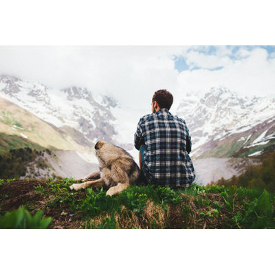 «Man with Dog in Mountains» par Oleh_Slobodeniuk