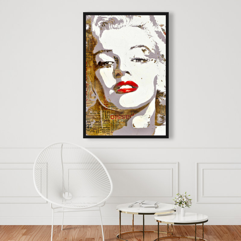 "Marilyn Monroe avec typographie" sur toile