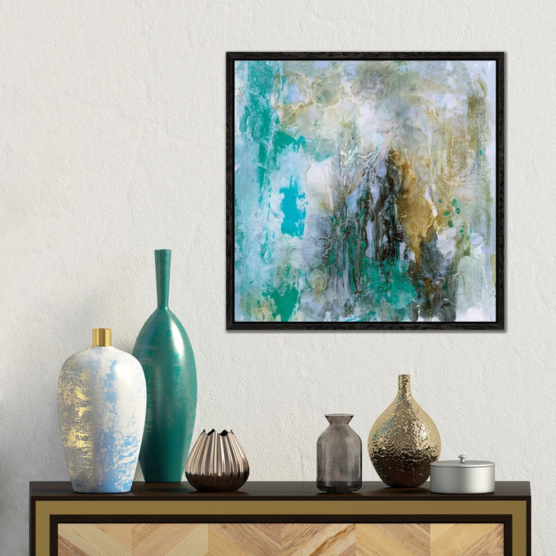 Tidal Flow IV by Scherrer Finch - Gallery-Wrapped Canvas Giclée on Canvas, Black Framed, 45.72 cm H x 45.72 cm W
