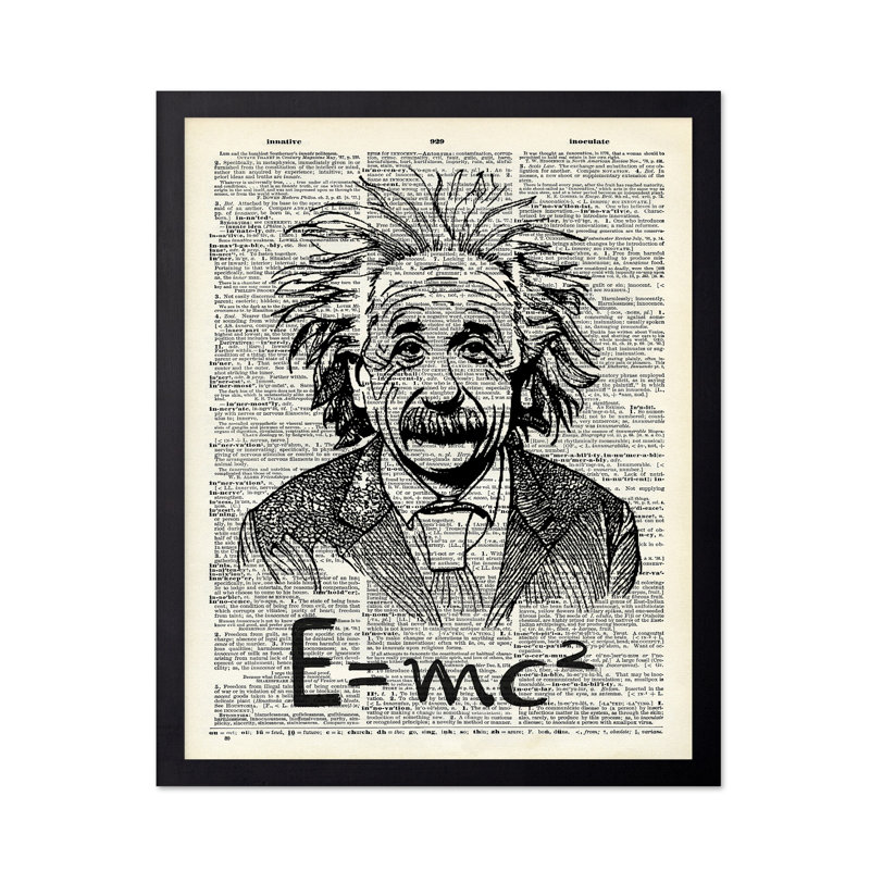 Albert Einstein, Black Framed, Poster, 12"H x 16"W