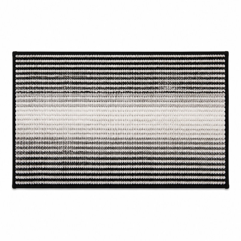 Ensemble de tapis de salle de bain 2 pièces, tapis de bain en chenille épais et absorbants, tapis de sol à poils longs antidérapants et lavables à la machine