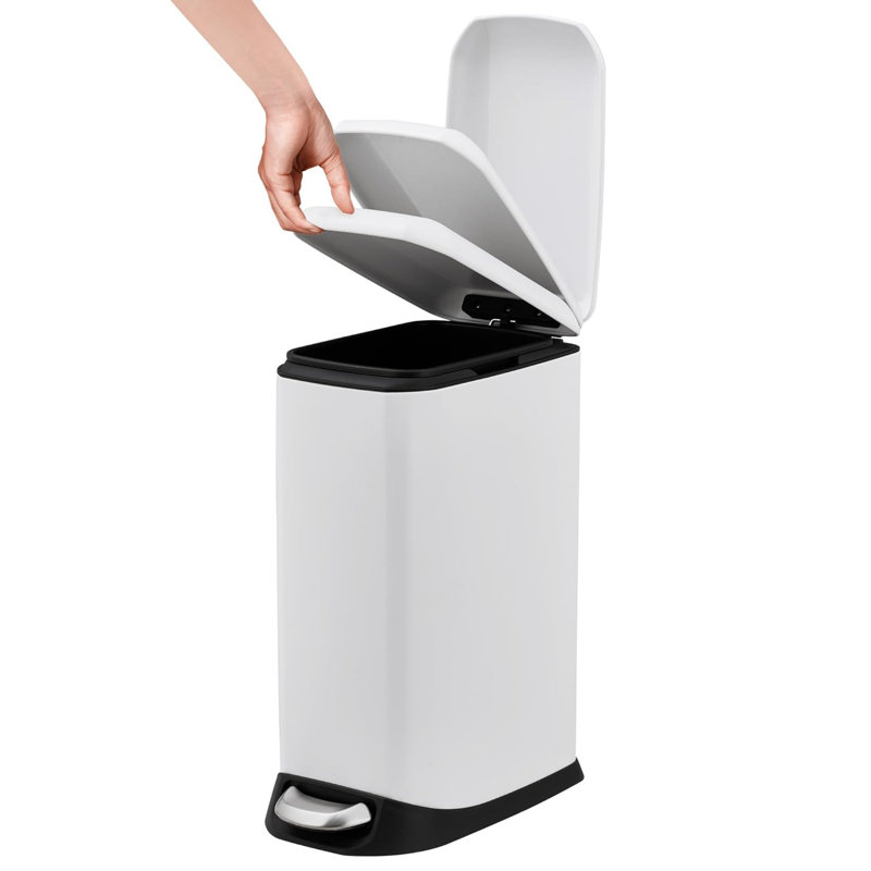 Stainless Steel Step On Kitchen Trash Can - 45.4L