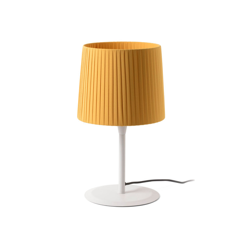 Lampe de table Samba, Blanc, Jaune, H 19,5 po x l 9,8 po x P 9,8 po