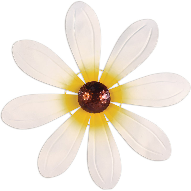 Traditional Plants & Flowers Wall Decor on Metal, 20'' H x 20'' W x 3.25'' D, Yellow