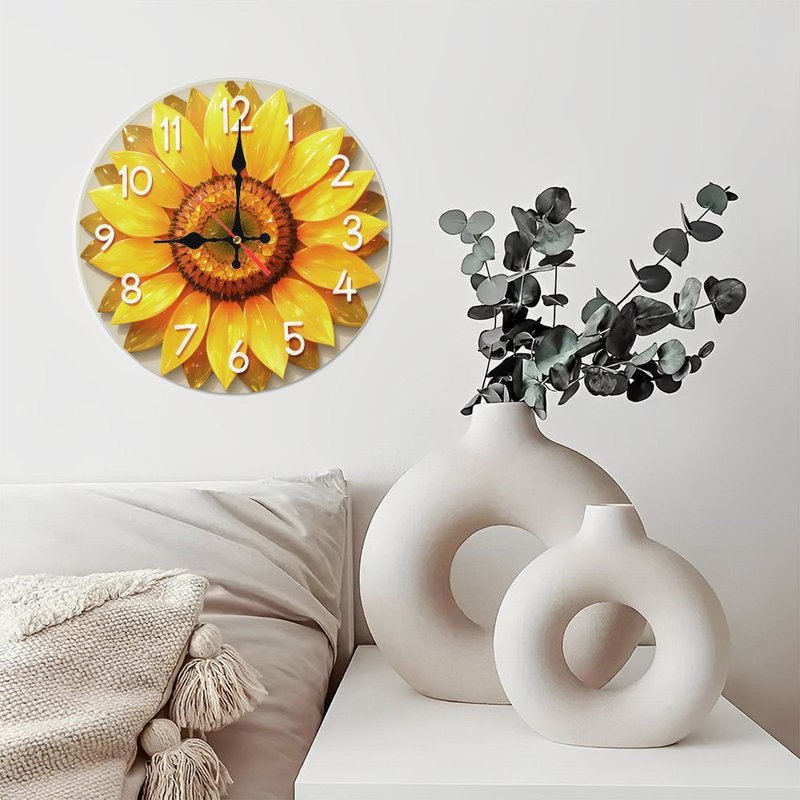 Horloge tournesol avec chiffres