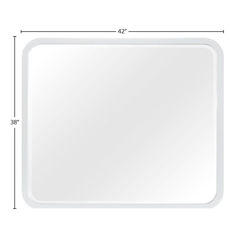 Eastville Wood Rectangular Mirror, White