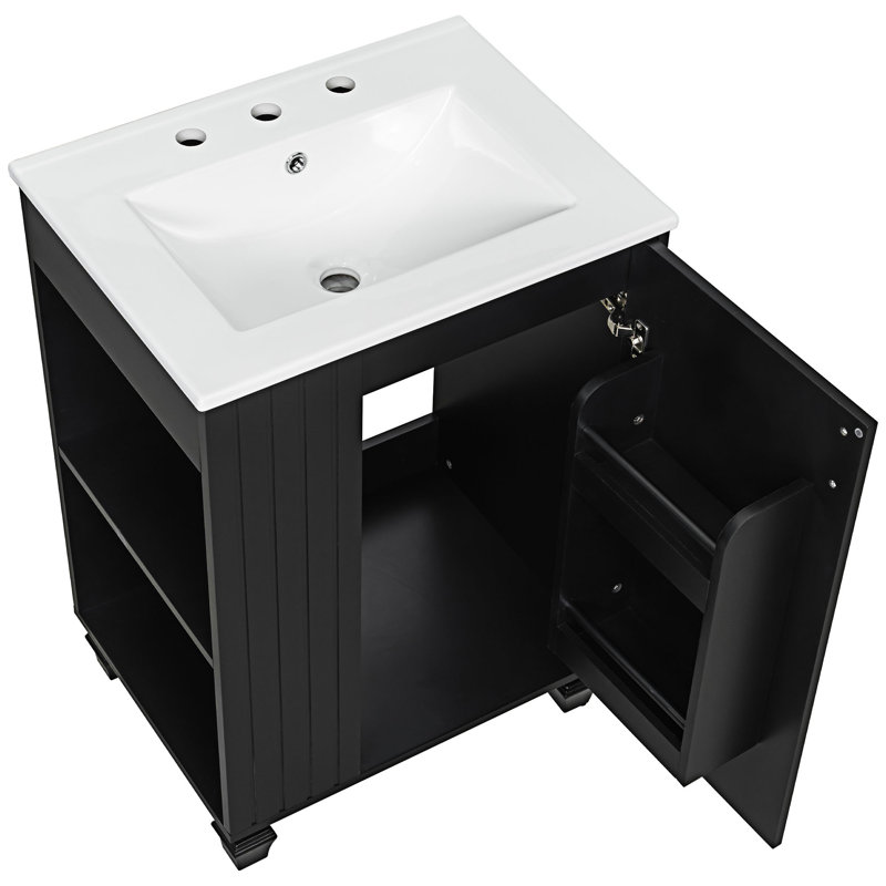 Bathroom Vanity With Sink, Black