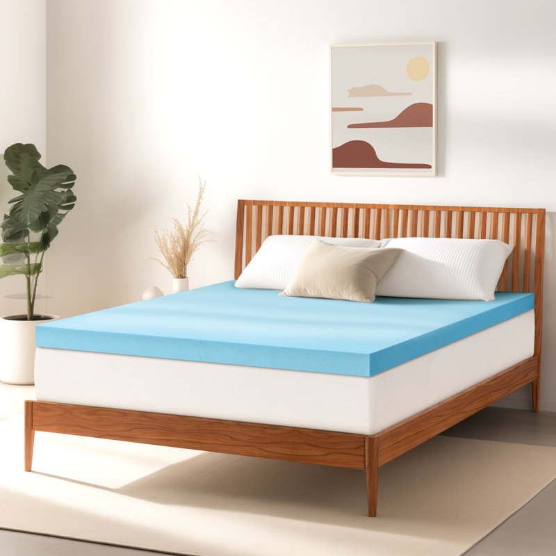 Surmatelas en mousse viscoélastique gélifiée 4 po, Très grand