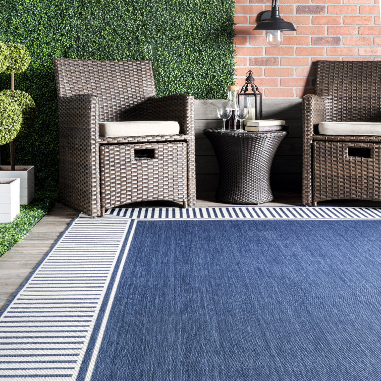 Arba Blue Indoor / Outdoor Area Rug Latitude Run Rug Size: Rectangle 3'6 x 5