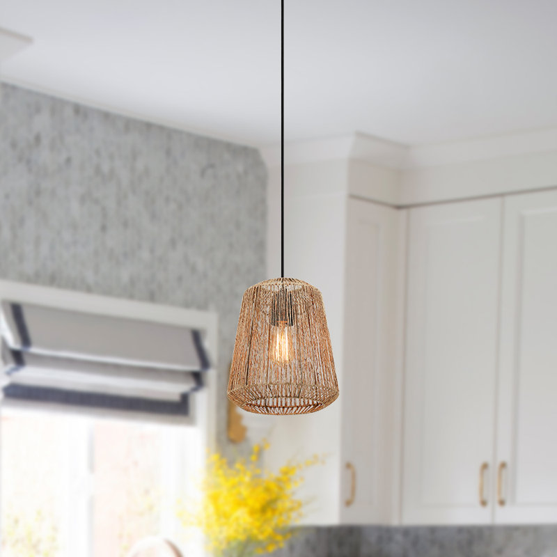 Mini-luminaire suspendu Yingst Bohemian Natural