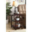 Table d'appoint polyvalente en bois avec chargement USB et rangement ouvert
