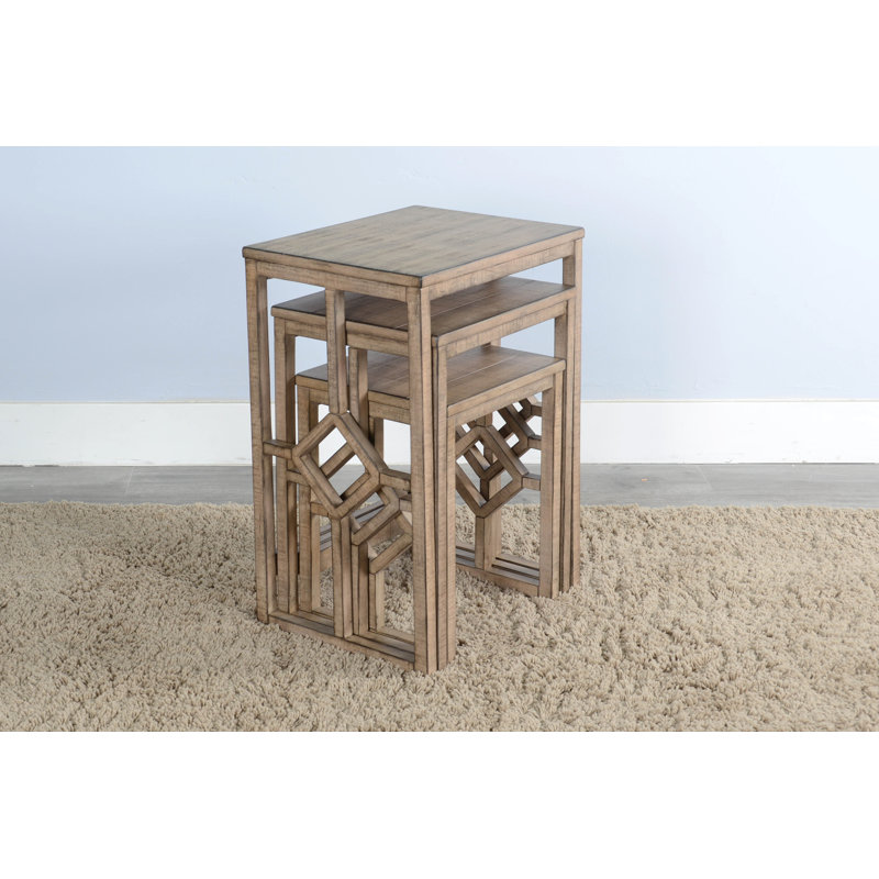 Ensemble de tables basses 3 pièces Charay, Galet de plage