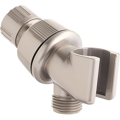 Shower Head Holder for Handheld Showerhead, Nickel Shower Arm Mount to Connect a Shower Arm and Shower Hose