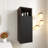 32" Tall Bathroom Wall Mounted Cabinet, Black Dark Walnut  Storage Cabinet With Door And Shelves
