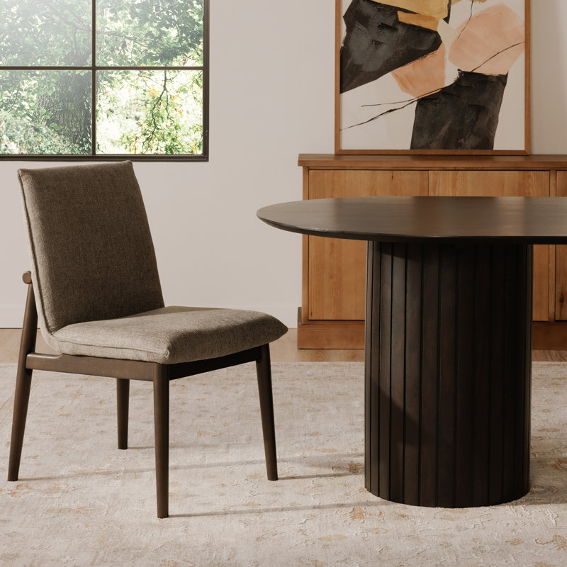 Arawn Upholstered Dining Chair, Dark Grey