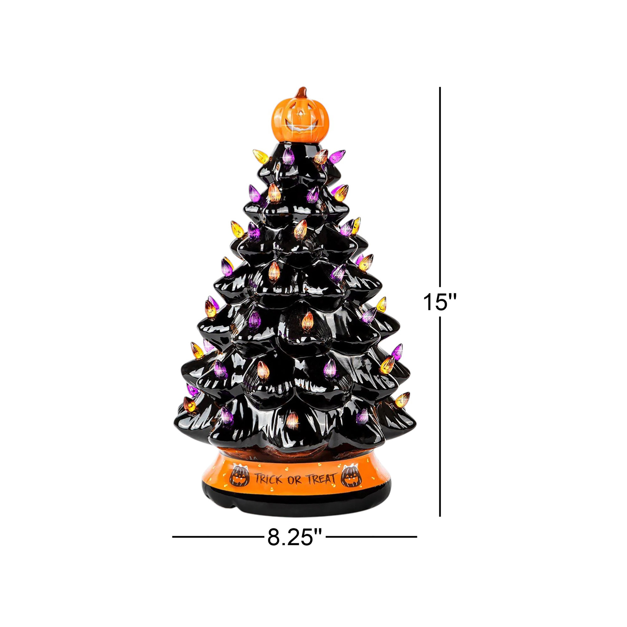 Halloween Decorations Ceramic Tree, 15 Inch