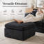 Repose-pieds Ashville en chenille, un module pour canapé modulaire-130186183