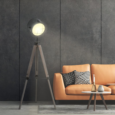 Grigg Tripod Floor Lamp Height Adjustable E27 Base for Living Room Bedroom