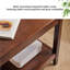 Table de bout carrée en bois massif 19,68 pouces à 2 niveaux, table d'appoint avec tablette de rangement, table de chevet en bois pour le salon, la chambre à coucher-250533649
