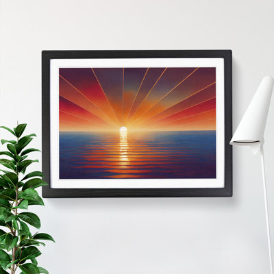 XH1022-8985X The Rising Sunset Vol.3 Abstract 1 Piece Single Picture Frame Wall Art