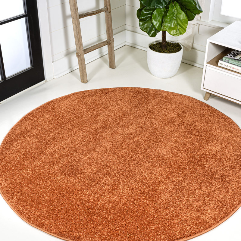Tapis orange Antto, Rond 6 pi 2 po