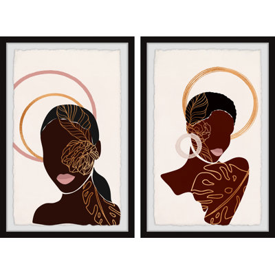 " Real Beauties " by Marmont Hill 2 - Pieces Painting Print