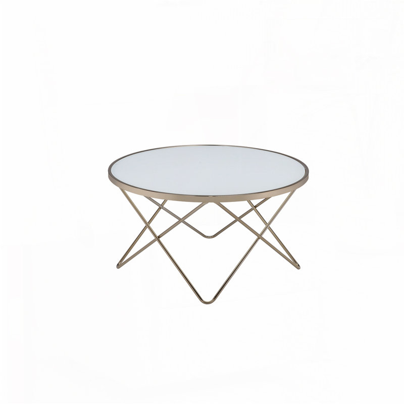 Glass Coffee Table, White