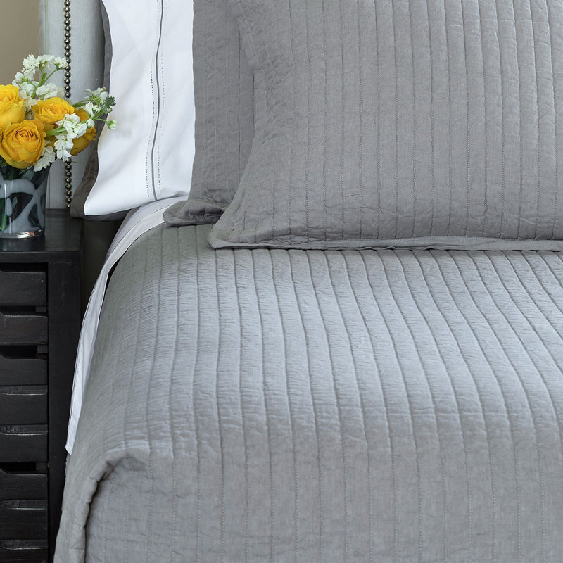 Tessa Coverlet, Queen Coverlet, Light Gray