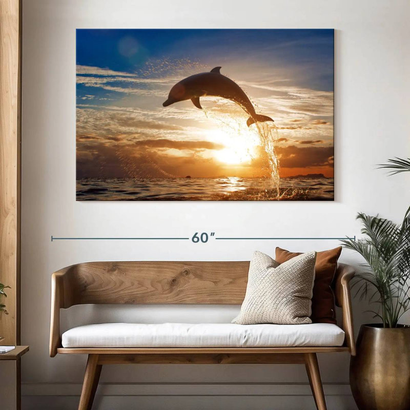 Crowle Jumping Dolphin, 34" H x 51" W