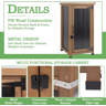 Gowoodhut Wood & Metal Outdoor Storage Cabinet with Waterproof Roof ...