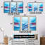Fractal Blue and White Fusion I - impression d'art mural fractal-2141397381-2141397380
