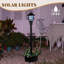 Lampadaire solaire 37,4 "avec pot à fleurs et mangeoire à oiseaux (conception 3 en 1) - IP44 imperméable, marche / arrêt automatique, capteur de crépuscule à l'aube pour le jardin, la cour, le sentier - Décoration extérieure facile à installer