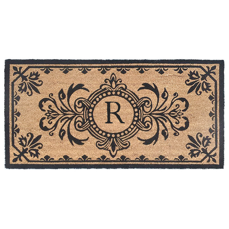 Schuster Personalizable Non-Slip Outdoor Doormat, R, Rectangle 20" W x 40" L