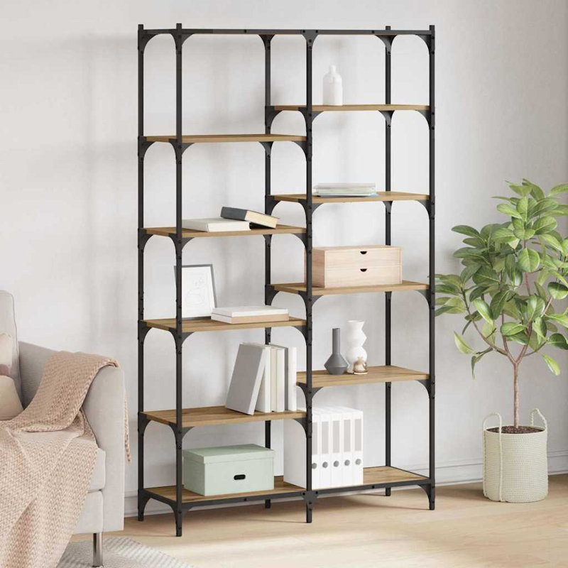 Bookshelf Engineered wood Indoor Freestanding Rectangular Living Room, Artisan Oak