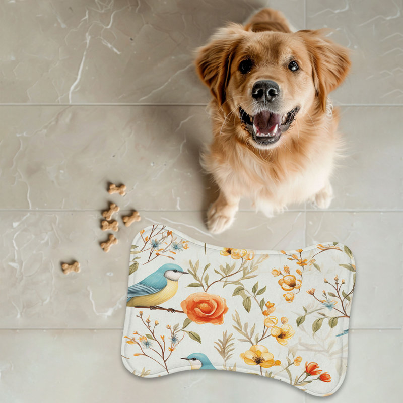 Garden Birds - 1 Piece Bone Shape Feeding Mat